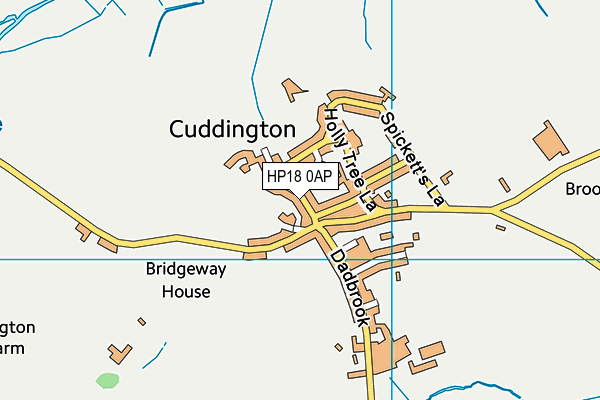 Cuddington and Dinton CofE School map (HP18 0AP) - OS VectorMap District (Ordnance Survey)