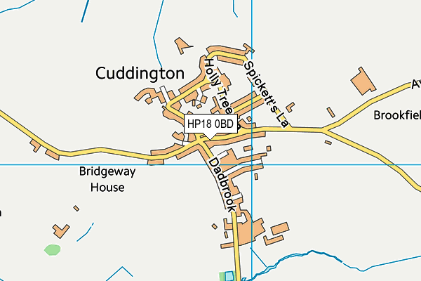 HP18 0BD map - OS VectorMap District (Ordnance Survey)