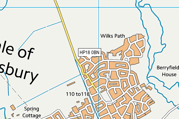 HP18 0BN map - OS VectorMap District (Ordnance Survey)