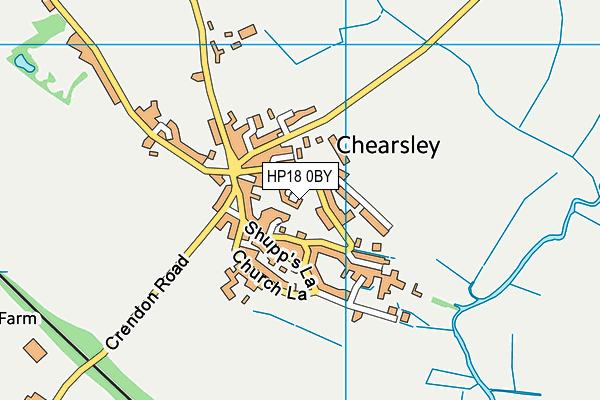 HP18 0BY map - OS VectorMap District (Ordnance Survey)