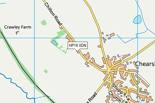 HP18 0DN map - OS VectorMap District (Ordnance Survey)