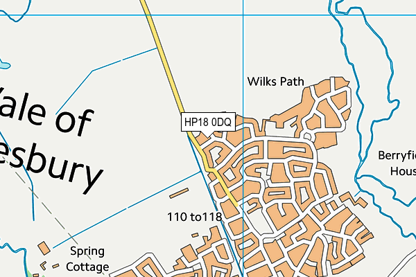 HP18 0DQ map - OS VectorMap District (Ordnance Survey)