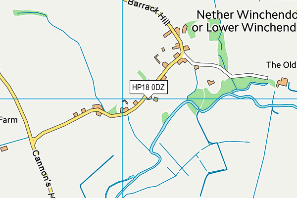 HP18 0DZ map - OS VectorMap District (Ordnance Survey)