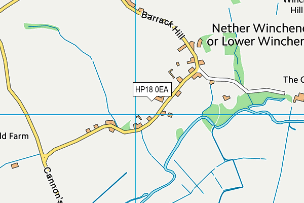 HP18 0EA map - OS VectorMap District (Ordnance Survey)