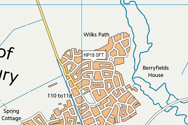 HP18 0FT map - OS VectorMap District (Ordnance Survey)