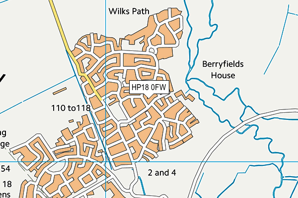 HP18 0FW map - OS VectorMap District (Ordnance Survey)