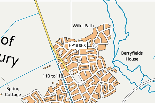 HP18 0FX map - OS VectorMap District (Ordnance Survey)
