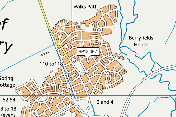 HP18 0FZ map - OS VectorMap District (Ordnance Survey)