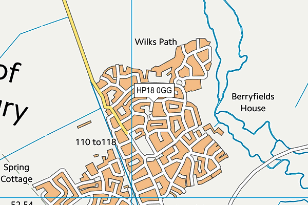 HP18 0GG map - OS VectorMap District (Ordnance Survey)