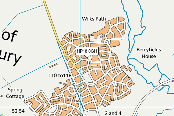 HP18 0GH map - OS VectorMap District (Ordnance Survey)