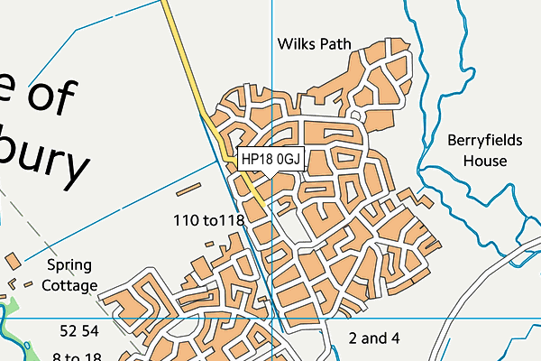 HP18 0GJ map - OS VectorMap District (Ordnance Survey)