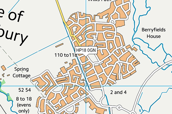 HP18 0GN map - OS VectorMap District (Ordnance Survey)