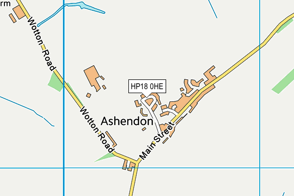 Ashendon Playing Fields map (HP18 0HE) - OS VectorMap District (Ordnance Survey)