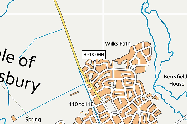 HP18 0HN map - OS VectorMap District (Ordnance Survey)