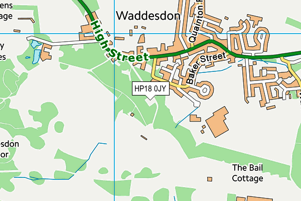 Waddesdon Manor Tennis Courts map (HP18 0JY) - OS VectorMap District (Ordnance Survey)