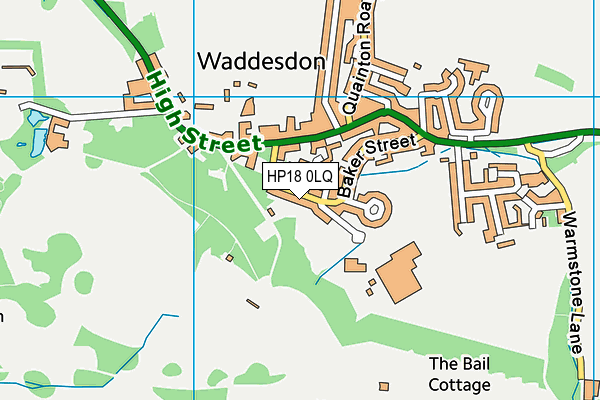 Waddesdon Village Primary School map (HP18 0LQ) - OS VectorMap District (Ordnance Survey)