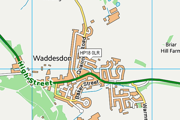 HP18 0LR map - OS VectorMap District (Ordnance Survey)