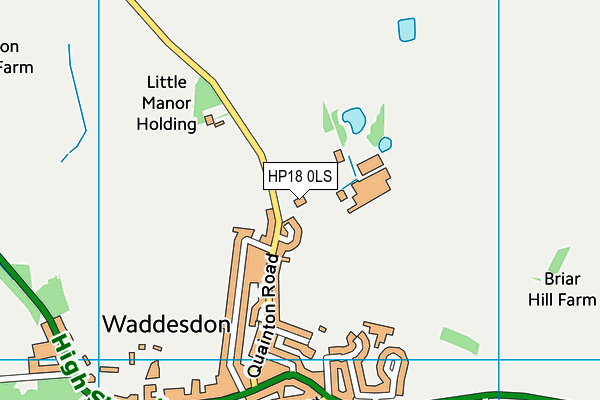 HP18 0LS map - OS VectorMap District (Ordnance Survey)