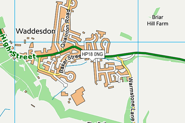 HP18 0NG map - OS VectorMap District (Ordnance Survey)