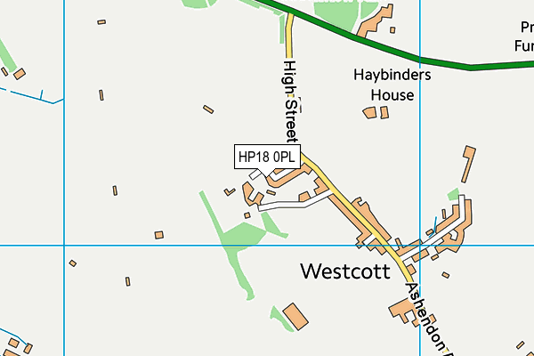 HP18 0PL map - OS VectorMap District (Ordnance Survey)