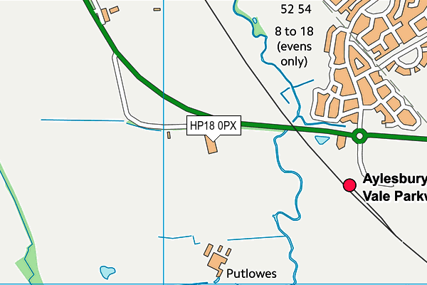 HP18 0PX map - OS VectorMap District (Ordnance Survey)