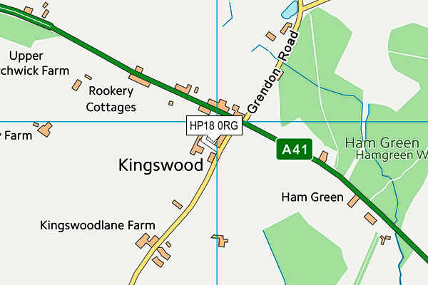 HP18 0RG map - OS VectorMap District (Ordnance Survey)