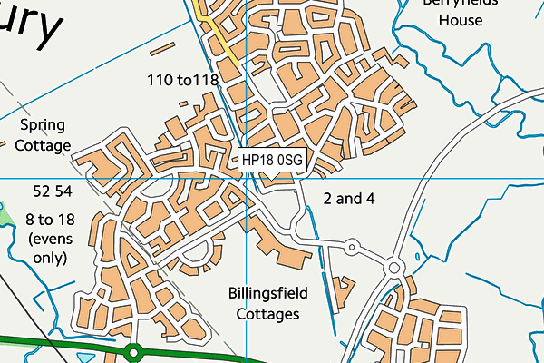 HP18 0SG map - OS VectorMap District (Ordnance Survey)
