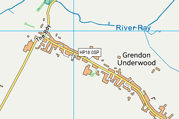 Grendon Underwood Village Park map (HP18 0SP) - OS VectorMap District (Ordnance Survey)