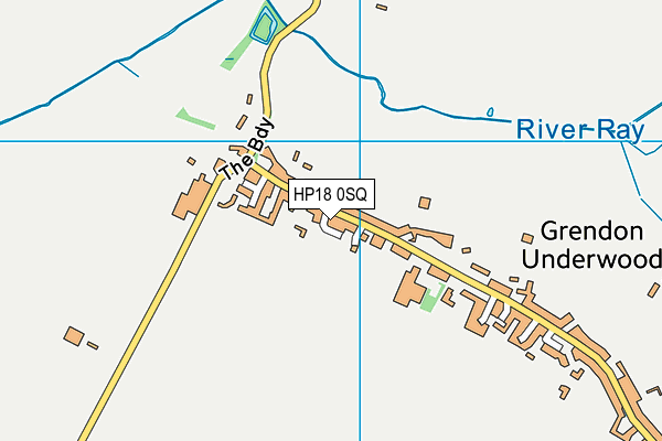 HP18 0SQ map - OS VectorMap District (Ordnance Survey)