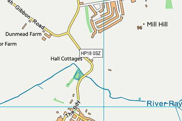 HP18 0SZ map - OS VectorMap District (Ordnance Survey)