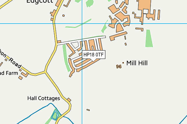 HP18 0TF map - OS VectorMap District (Ordnance Survey)