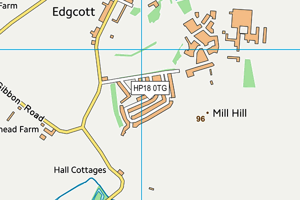 HP18 0TG map - OS VectorMap District (Ordnance Survey)