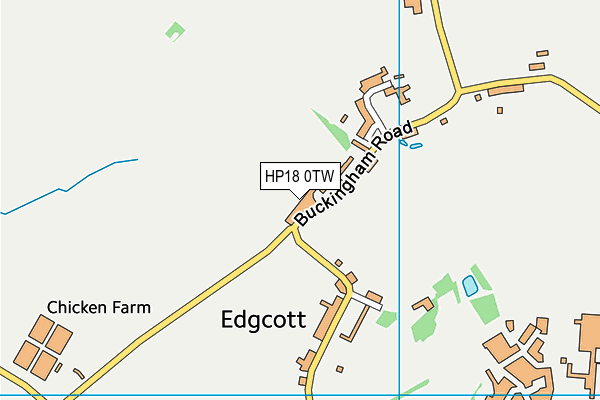 HP18 0TW map - OS VectorMap District (Ordnance Survey)