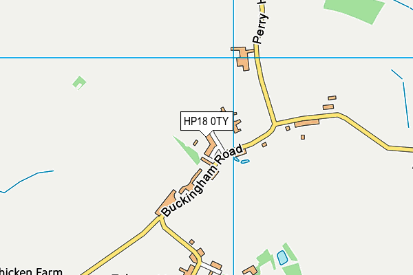 HP18 0TY map - OS VectorMap District (Ordnance Survey)