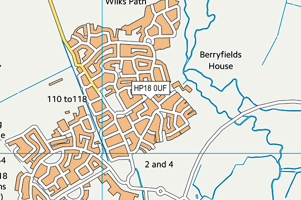 HP18 0UF map - OS VectorMap District (Ordnance Survey)