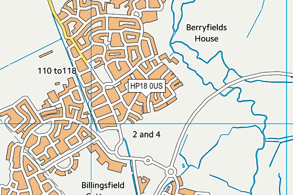 HP18 0US map - OS VectorMap District (Ordnance Survey)