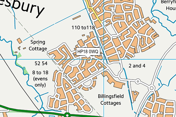 HP18 0WQ map - OS VectorMap District (Ordnance Survey)