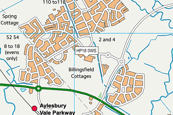 Aylesbury Vale Academy map (HP18 0WS) - OS VectorMap District (Ordnance Survey)