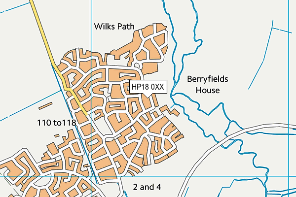 HP18 0XX map - OS VectorMap District (Ordnance Survey)