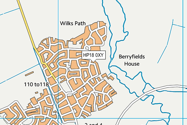 HP18 0XY map - OS VectorMap District (Ordnance Survey)