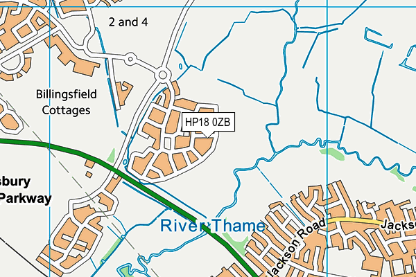HP18 0ZB map - OS VectorMap District (Ordnance Survey)