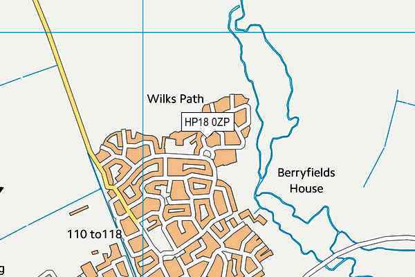 HP18 0ZP map - OS VectorMap District (Ordnance Survey)