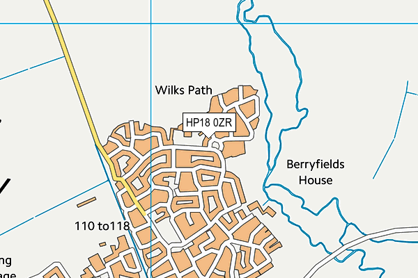 HP18 0ZR map - OS VectorMap District (Ordnance Survey)