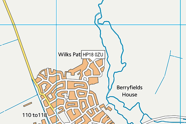 HP18 0ZU map - OS VectorMap District (Ordnance Survey)