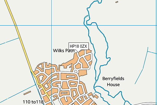 HP18 0ZX map - OS VectorMap District (Ordnance Survey)