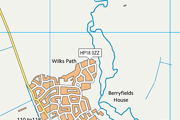 HP18 0ZZ map - OS VectorMap District (Ordnance Survey)