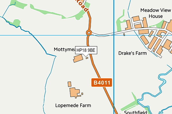 HP18 9BE map - OS VectorMap District (Ordnance Survey)