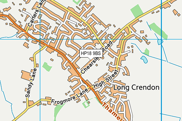 HP18 9BS map - OS VectorMap District (Ordnance Survey)