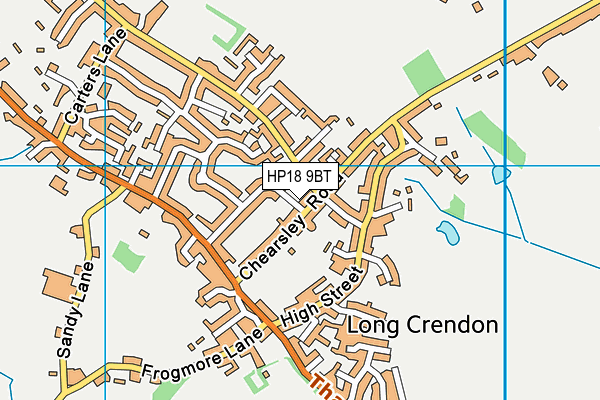HP18 9BT map - OS VectorMap District (Ordnance Survey)