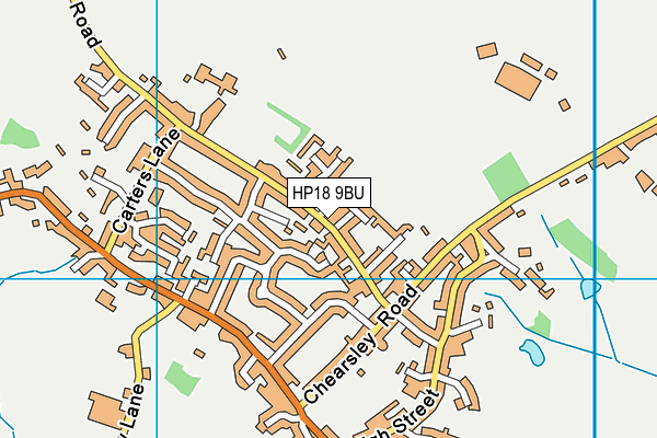 HP18 9BU map - OS VectorMap District (Ordnance Survey)